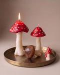 Pilz-Kerzenset auf einem Messingtablett – The House of Nocturne